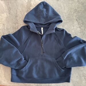 Lululemon scuba oversized half zip pitch blue M/L